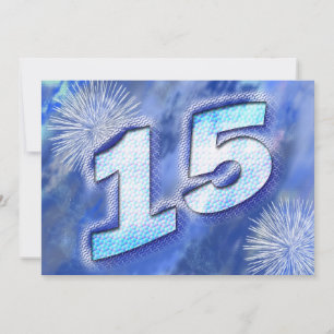 15th Birthday card with fireworks