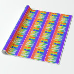 [ Thumbnail: 15th Birthday: Colorful, Fun Rainbow Pattern # 15 Wrapping Paper ]