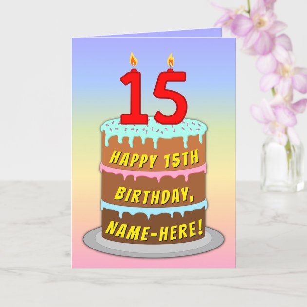 Happy 15th Birthday Cake Topper Glitter Cheers 15 Years - Temu