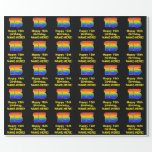 [ Thumbnail: 15th Birthday: Fun, Colorful Rainbow Inspired # 15 Wrapping Paper ]