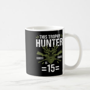 15th Birthday Hunting Duck Deer Hunter 15 Year Old Coffee Mug