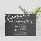 15th Birthday Invitation Chalkboard (Standing Front)