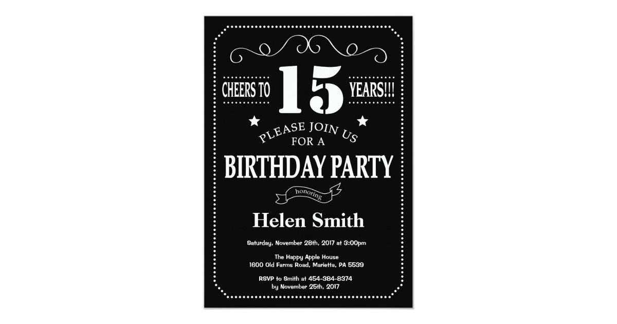 15th-birthday-invitation-chalkboard-zazzle