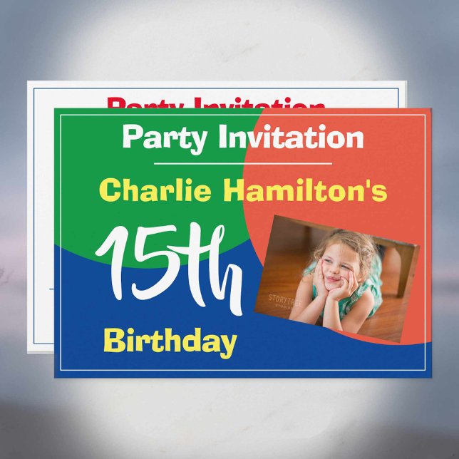 15th Birthday Invitation with Photo (Creator Uploaded)