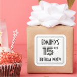 [ Thumbnail: 15th Birthday Party: Art Deco Style + Custom Name Sticker ]