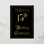 [ Thumbnail: 15th Birthday Party — Fancy Script & Custom Name Invitation ]