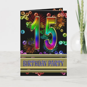 15th Birthday party Invitation