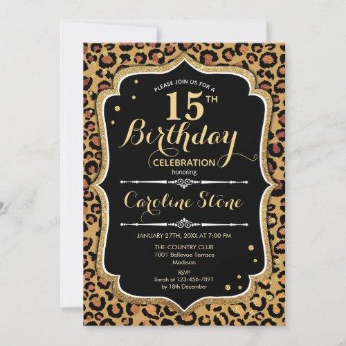 15th Birthday _ Print Invitation