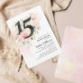 15th Birthday Quinceanera Eucalyptus Pink Floral Invitation