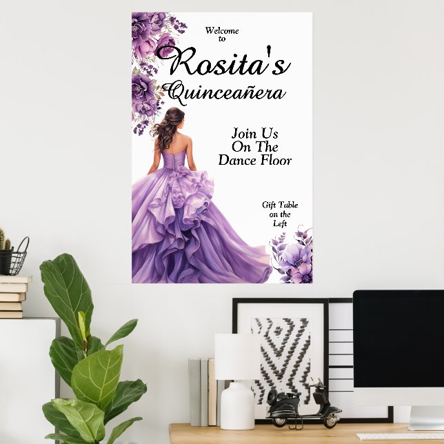 15th Birthday Quinceanera Poster (Home Office)