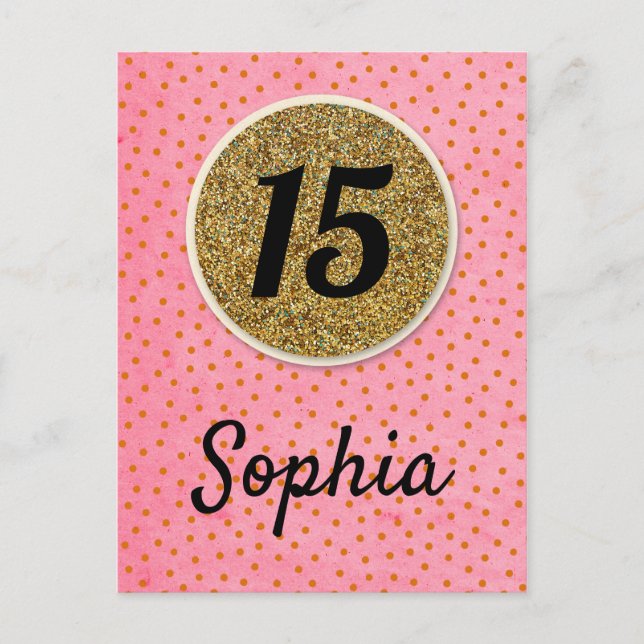 15th - Birthday wishes card girl (Front)