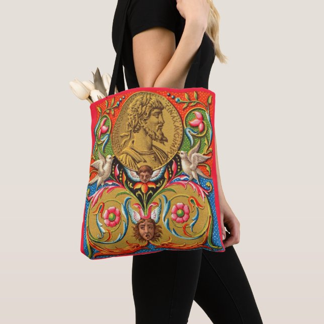 15th century image Caesar birds flowers etc   Tote Bag (Close Up)