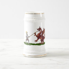 15th Century Saint George And The Dragon Beer Stein at Zazzle