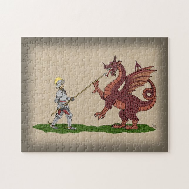 15th Century Saint George and the Dragon Jigsaw Puzzle (Horizontal)