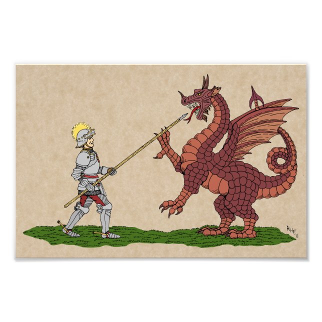 15th Century Saint George and the Dragon Photo Print (Front)