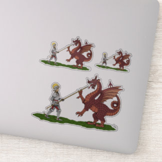 15th Century Saint George and the Dragon Sticker