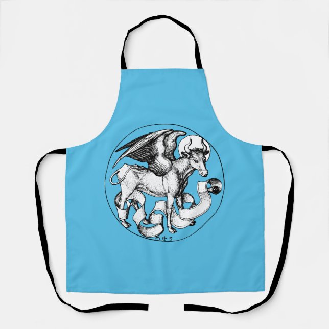 15th Century St Luke's Emblem Winged Bull Apron (Front)