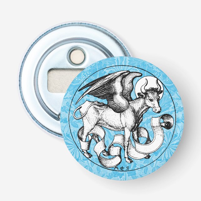 15th Century St Luke's Emblem Winged Bull Bottle Opener (Front)