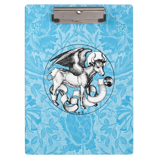 15th Century St Luke's Emblem Winged Bull Clipboard (Front)