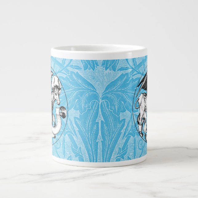 15th Century St Luke's Emblem Winged Bull Giant Coffee Mug (Front)