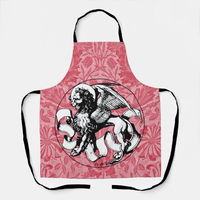 15th Century St Mark's Emblem Winged Lion Apron (Front)