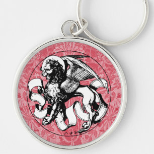 15th Century St Mark's Emblem Winged Lion Keychain