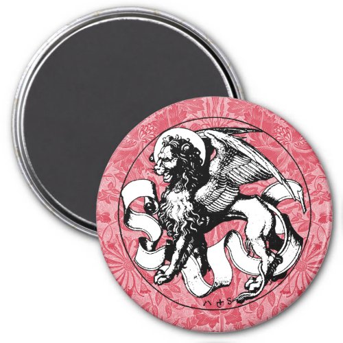15th Century St Marks Emblem Winged Lion Magnet
