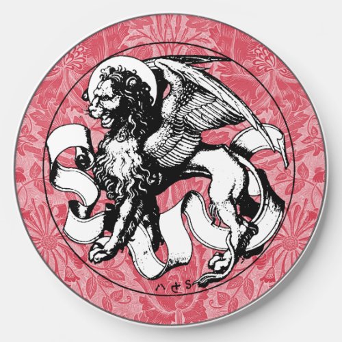 15th Century St Marks Emblem Winged Lion Wireless Charger