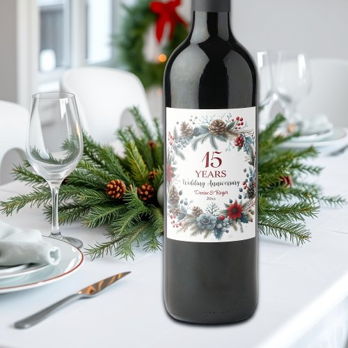 15th Crystal Wedding Anniversary Elegant Winter