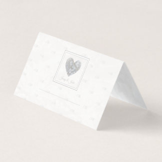 15th Crystal Wedding anniversary place card