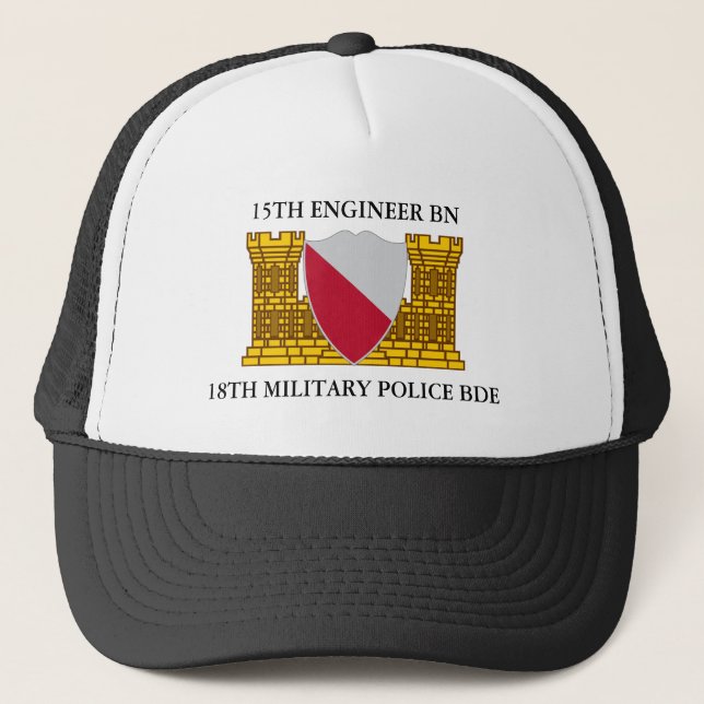 15TH ENGINEER BATTALION 18TH MILITARY POLICE TRUCKER HAT (Front)