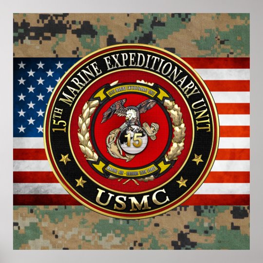 15th Marine Expeditionary Unit (15th MEU) [3D] Poster | Zazzle.com