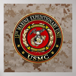 15th Marine Expeditionary Unit (15th MEU) [3D] Poster