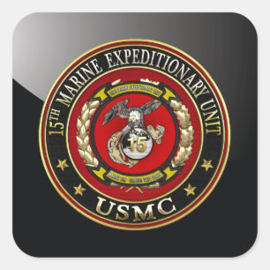 15th Marine Expeditionary Unit (15th MEU) [3D] Square Sticker