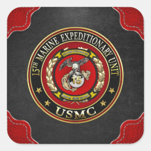 15th Marine Expeditionary Unit (15th MEU) [3D] Square Sticker