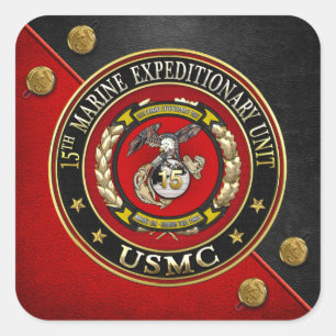 15th Marine Expeditionary Unit (15th MEU) [3D] Square Sticker