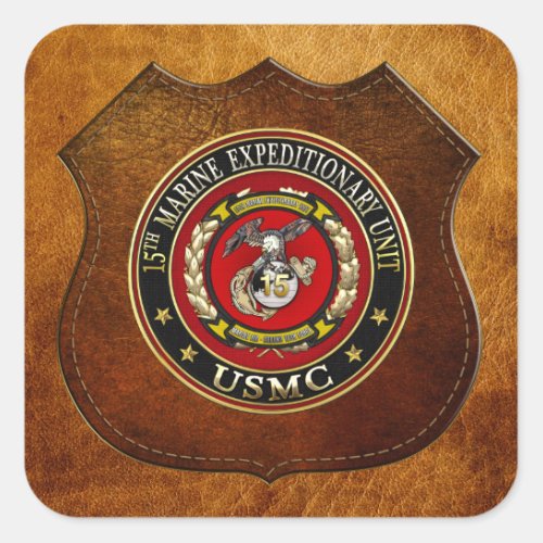 15th Marine Expeditionary Unit 15th MEU 3D Square Sticker