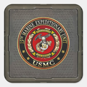 15th Marine Expeditionary Unit (15th MEU) [3D] Square Sticker