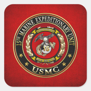 15th Marine Expeditionary Unit (15th MEU) [3D] Square Sticker