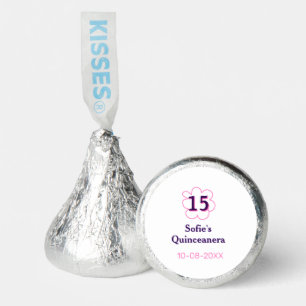 15th quinceanera happy birthday pink purple date hershey®'s kisses®