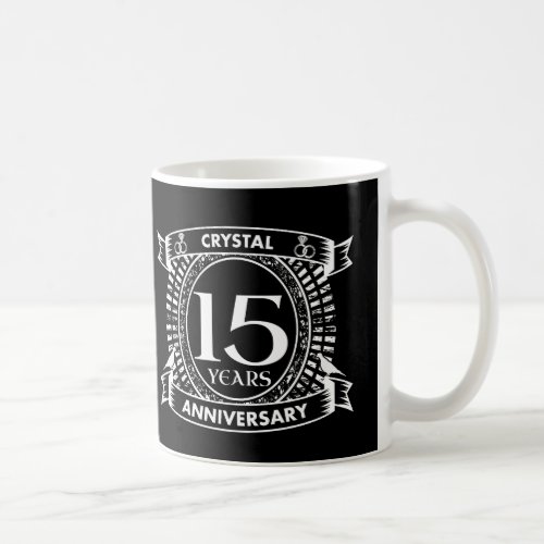 15TH wedding anniversary black and white Coffee Mug