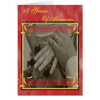 15th Wedding Anniversary Card