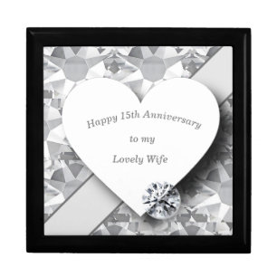 15th Wedding Anniversary, Crystal Gift Box