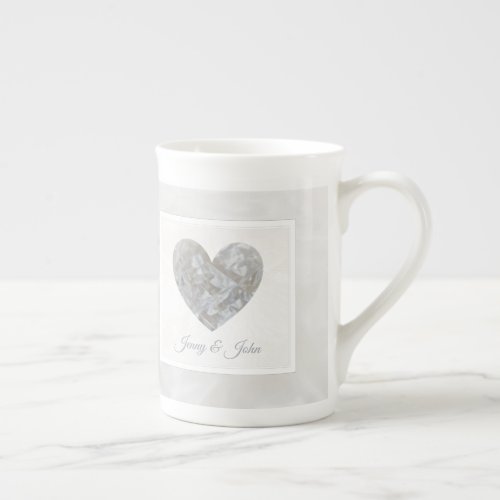 15th Wedding Anniversary crystal heart cup