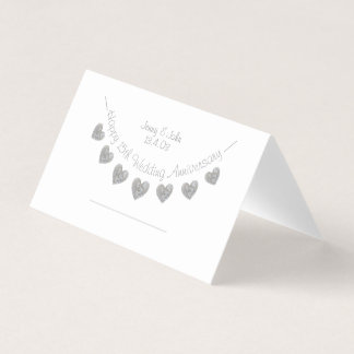 15th Wedding Anniversary crystal place card