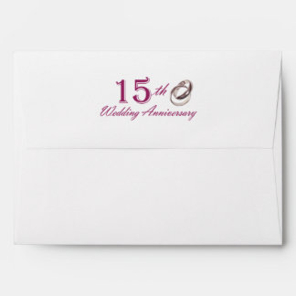 15th Wedding Anniversary Customizable Envelopes