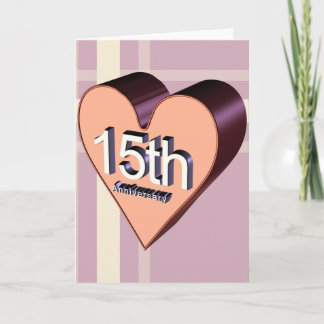 15th Wedding Anniversary Gifts Card