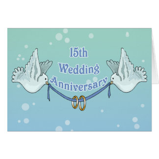 15th Wedding Anniversary Gifts Card