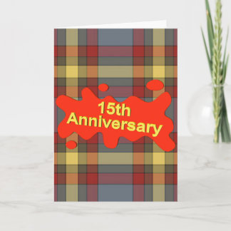 15th Wedding Anniversary Gifts Card