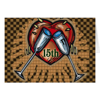 15th Wedding Anniversary Gifts Card